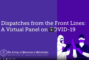 May 21 2020: Dispatches from the Front Lines: A Virtual Panel on COVID-19